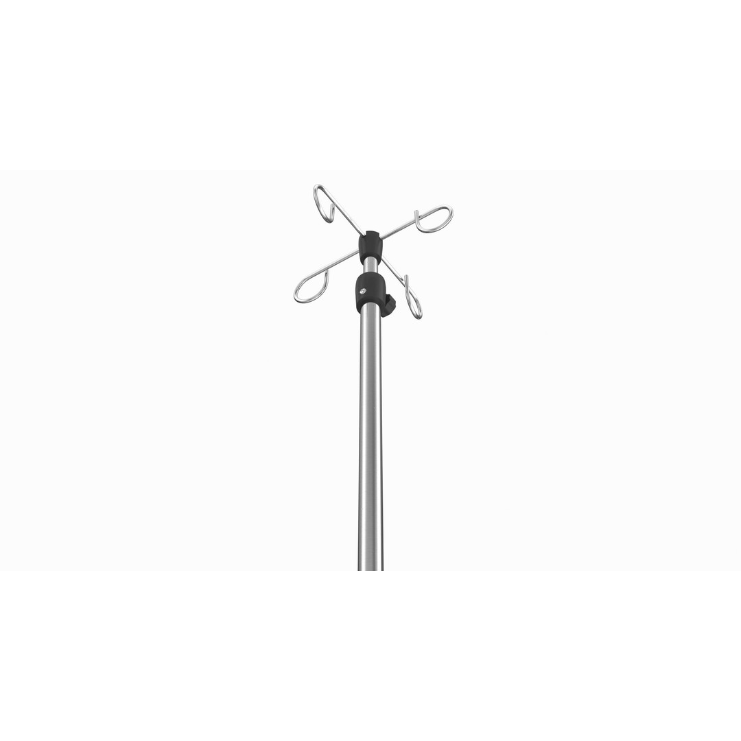 Hospital Drip Stand 3D Model – Low Poly Medical Asset, FBX, PBR - View 6