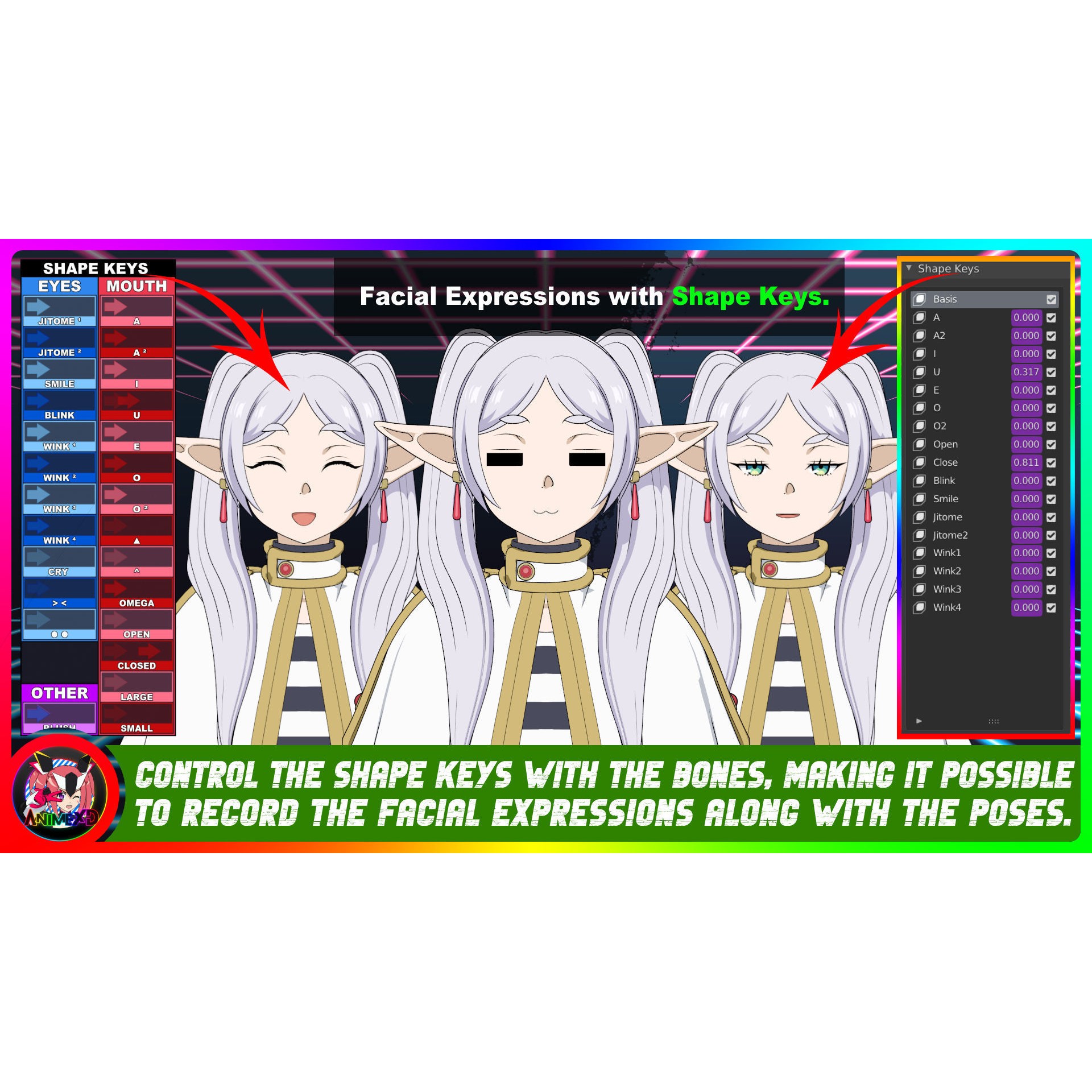 Frieren - Rigged Anime Character 3D Model - View 6