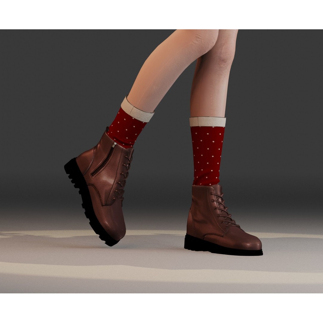 Adventure Girl V2 3D Model – Game Ready Low-Poly Character, FBX - View 9