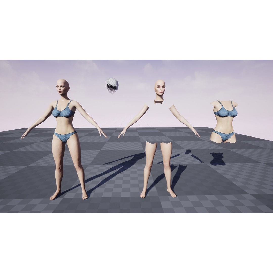 Assassin Girl 3D Model – Low Poly Rigged Character for Games, FBX - View 30