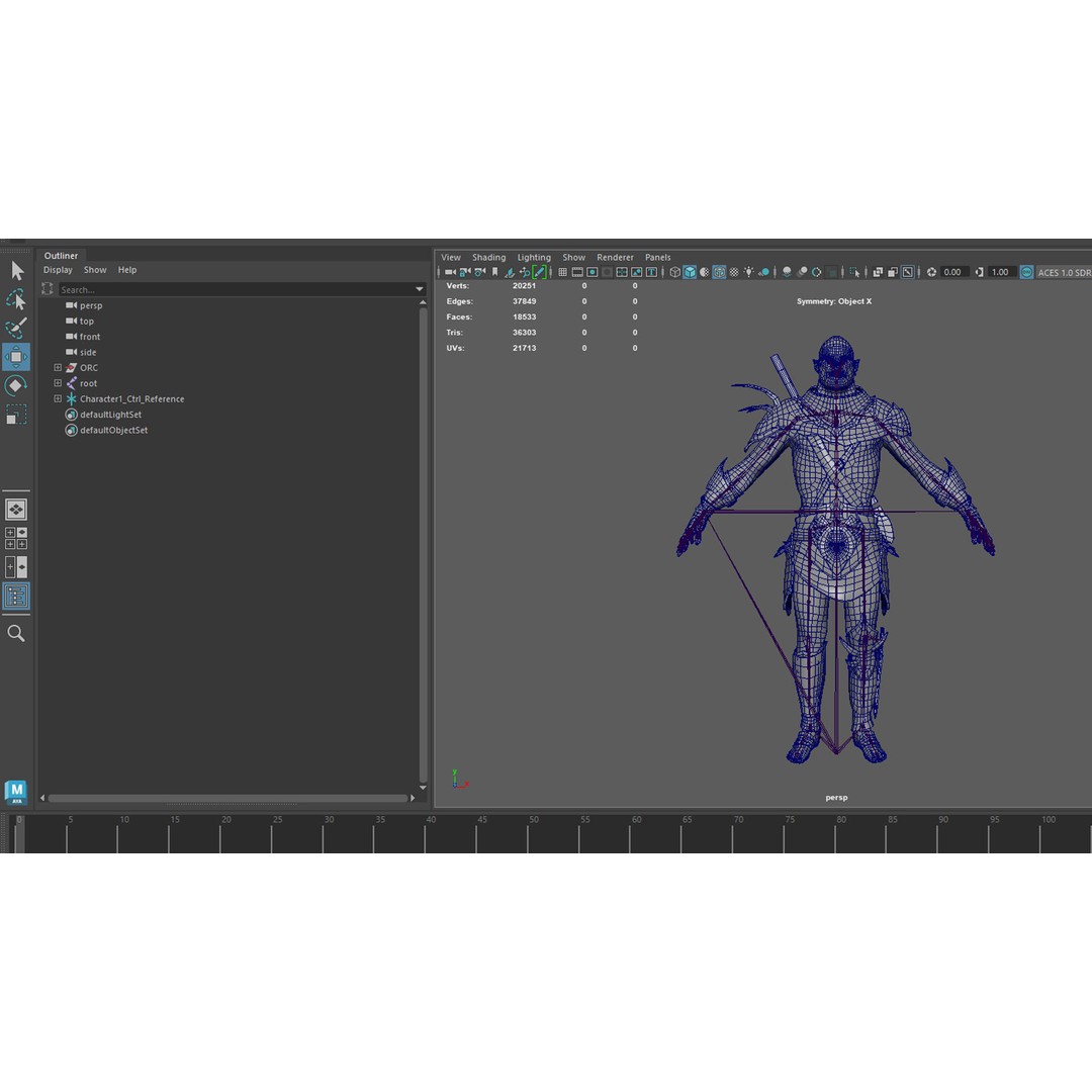 Orc 3D Model – Low Poly Game Ready Character with Rigging