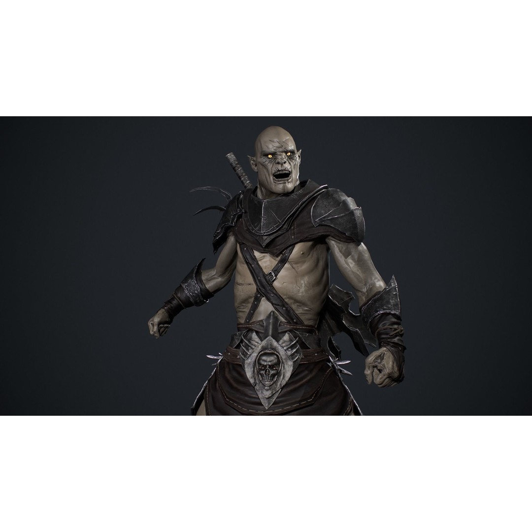 Orc 3D Model – Low Poly Game Ready Character with Rigging - View 15