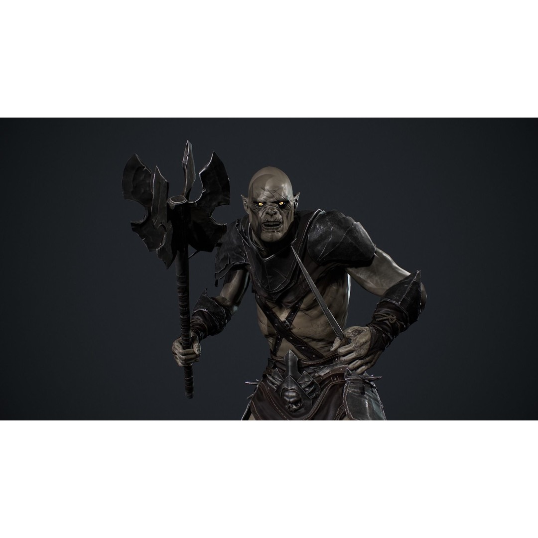 Orc 3D Model – Low Poly Game Ready Character with Rigging - View 16