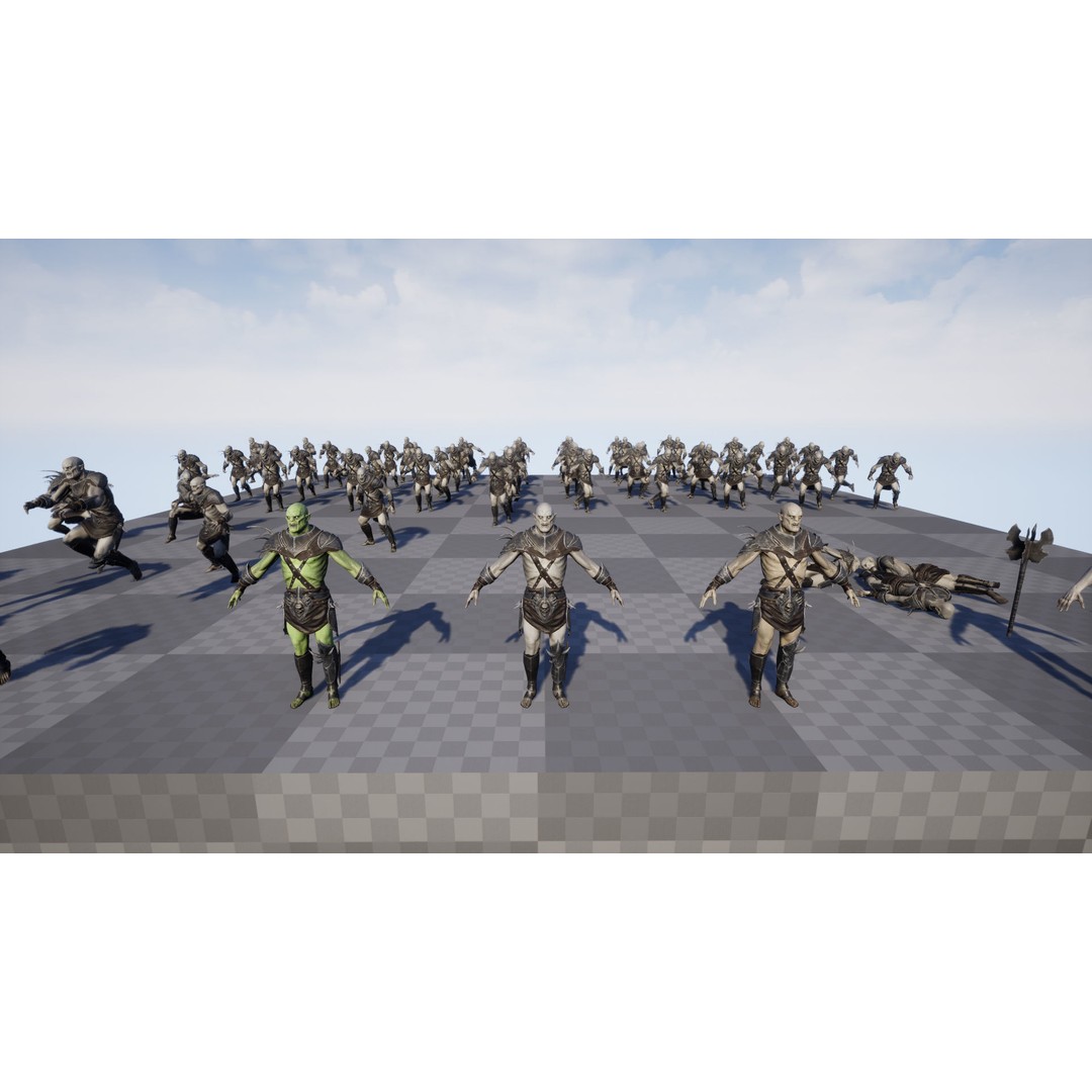 Orc 3D Model – Low Poly Game Ready Character with Rigging - View 17