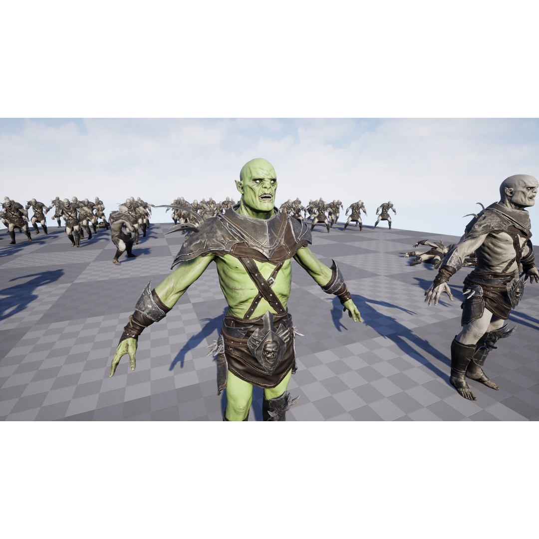 Orc 3D Model – Low Poly Game Ready Character with Rigging - View 19