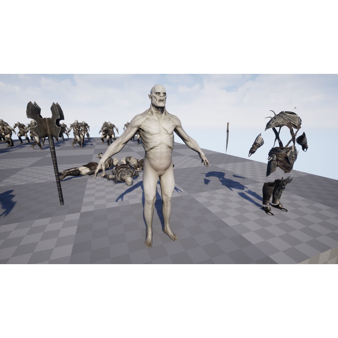 Orc 3D Model – Low Poly Game Ready Character with Rigging - View 22