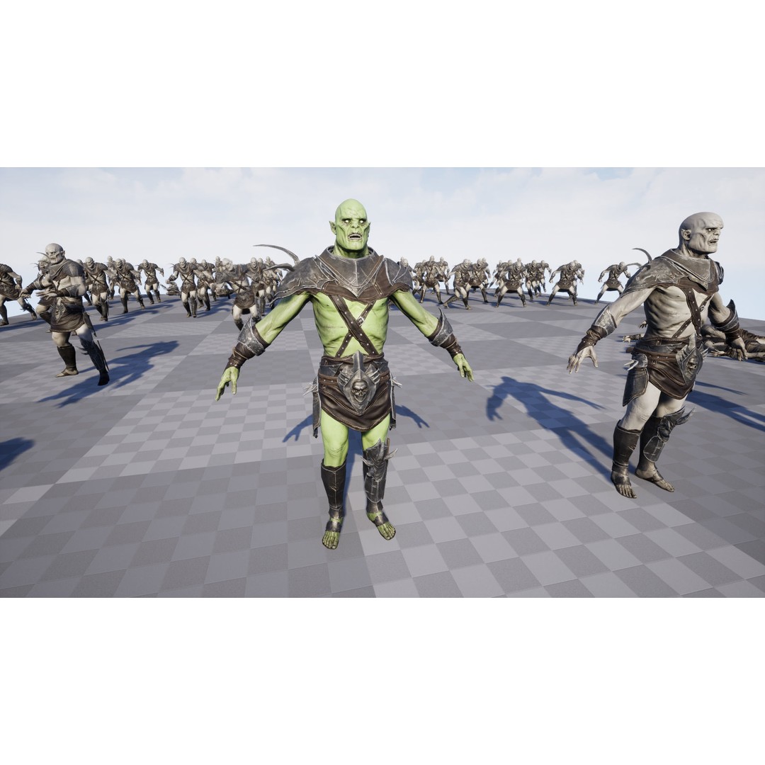 Orc 3D Model – Low Poly Game Ready Character with Rigging - View 23