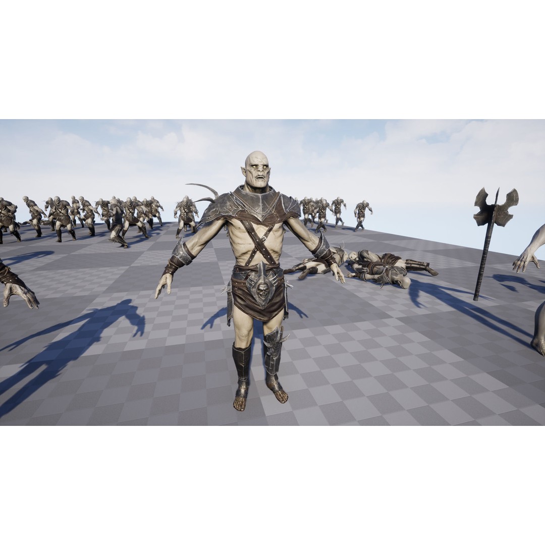 Orc 3D Model – Low Poly Game Ready Character with Rigging - View 25