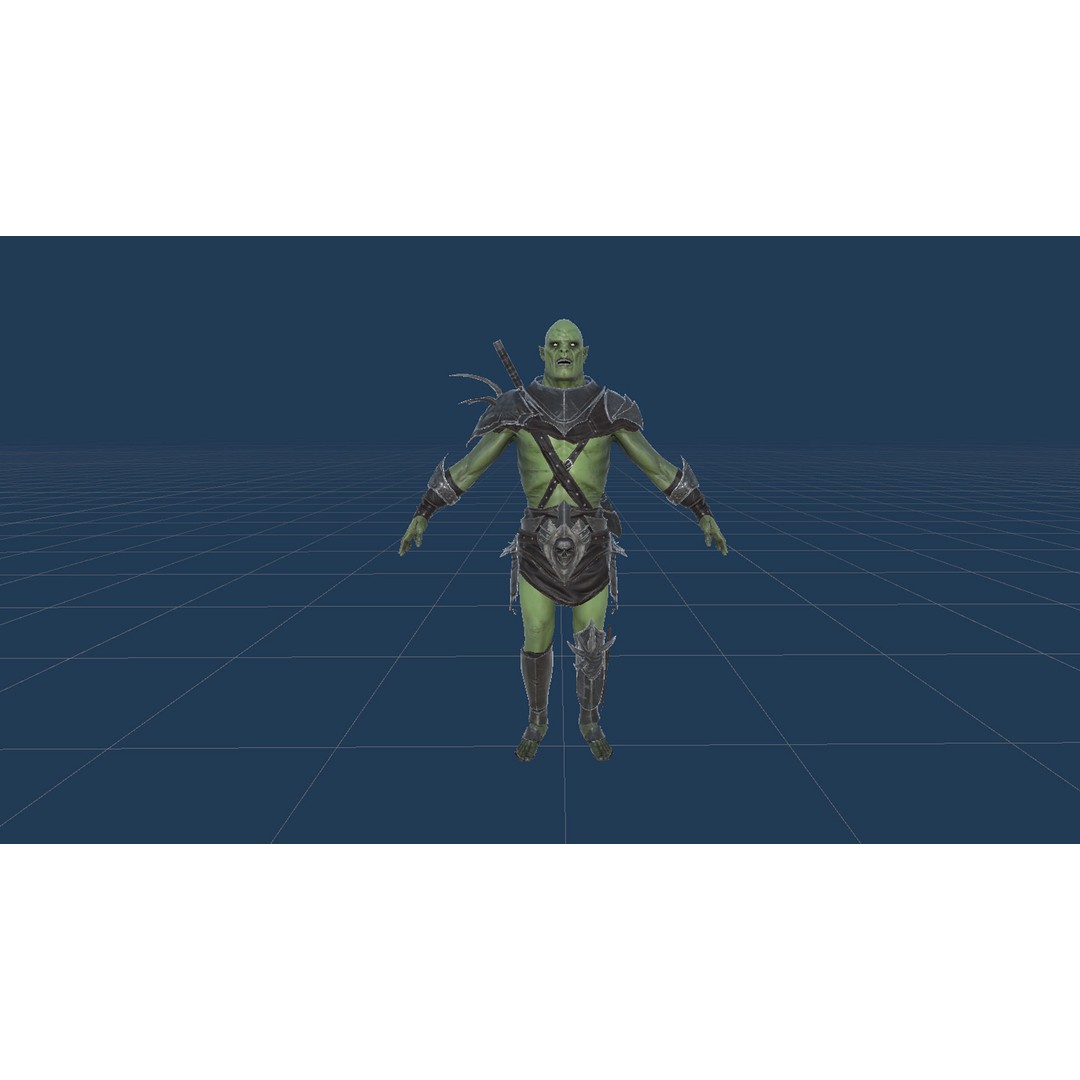 Orc 3D Model – Low Poly Game Ready Character with Rigging - View 29