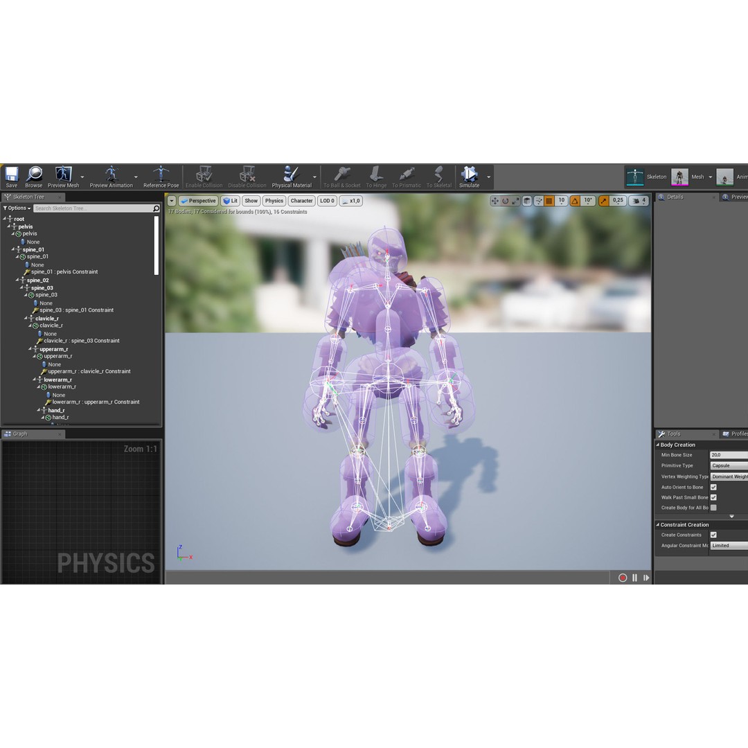 Skeleton Archer 3D Model – Low Poly Rigged Character for Games - View 18