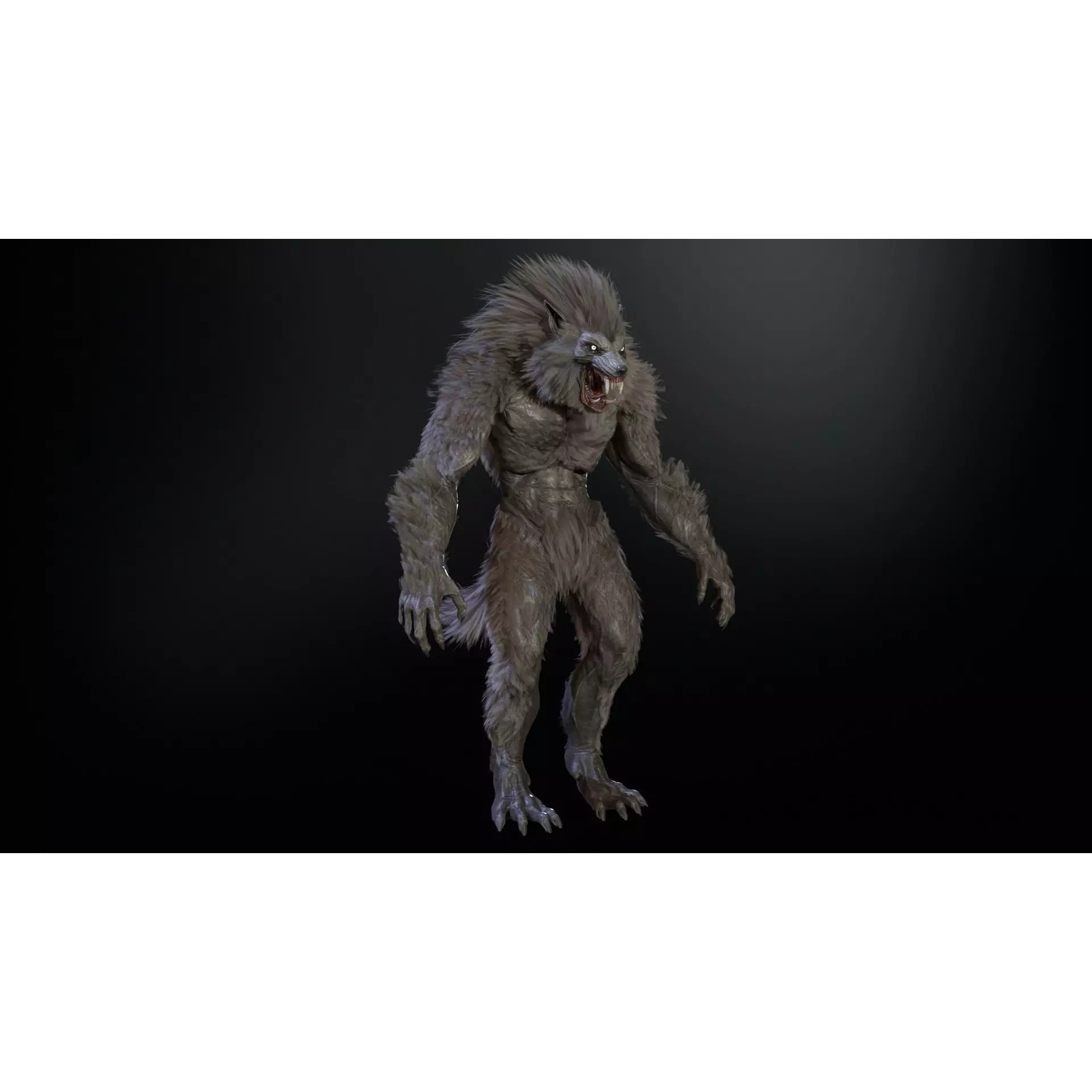 Werewolf Remaster - Low-Poly Game-Ready 3D Model - View 11