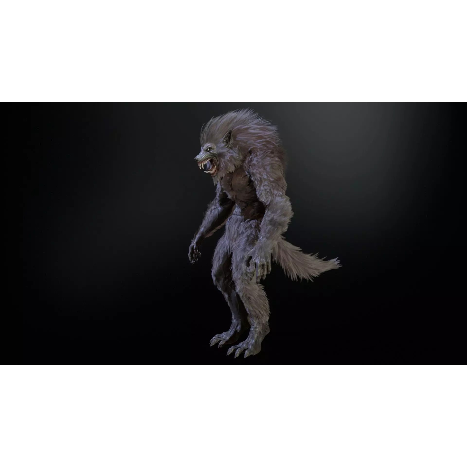 Werewolf Remaster - Low-Poly Game-Ready 3D Model - View 13