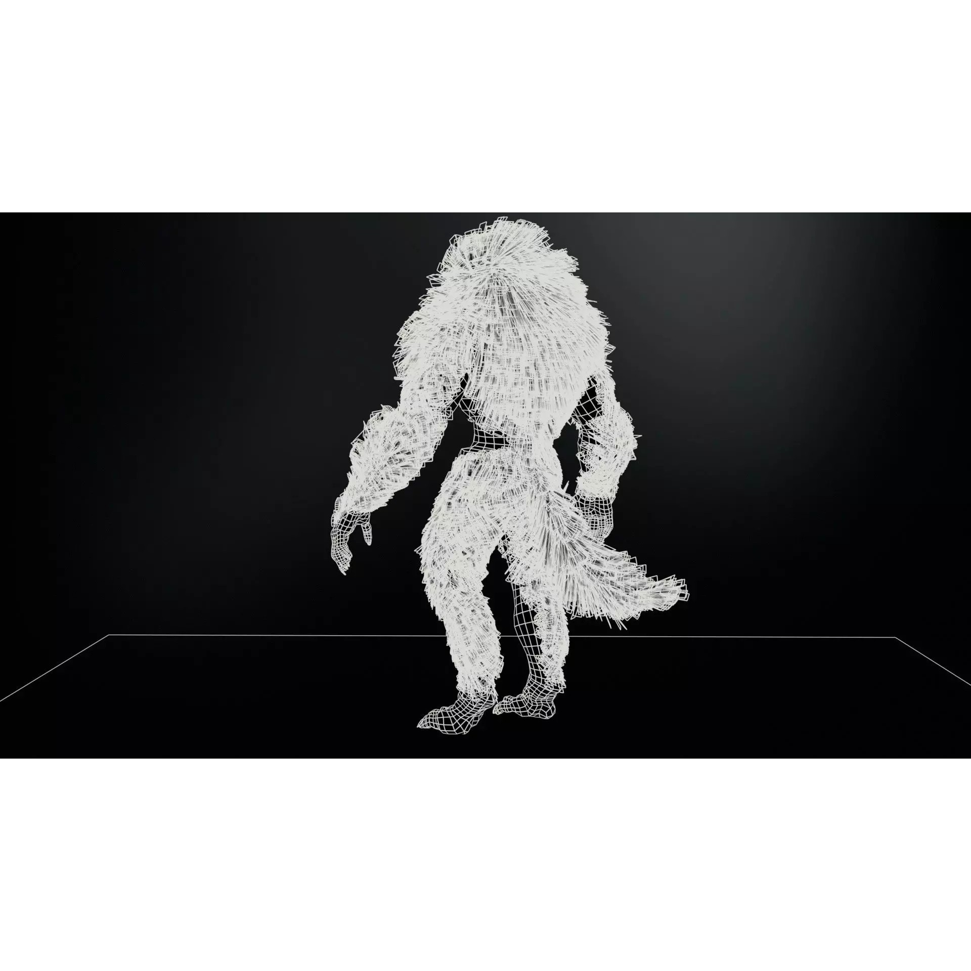 Werewolf Remaster - Low-Poly Game-Ready 3D Model - View 14