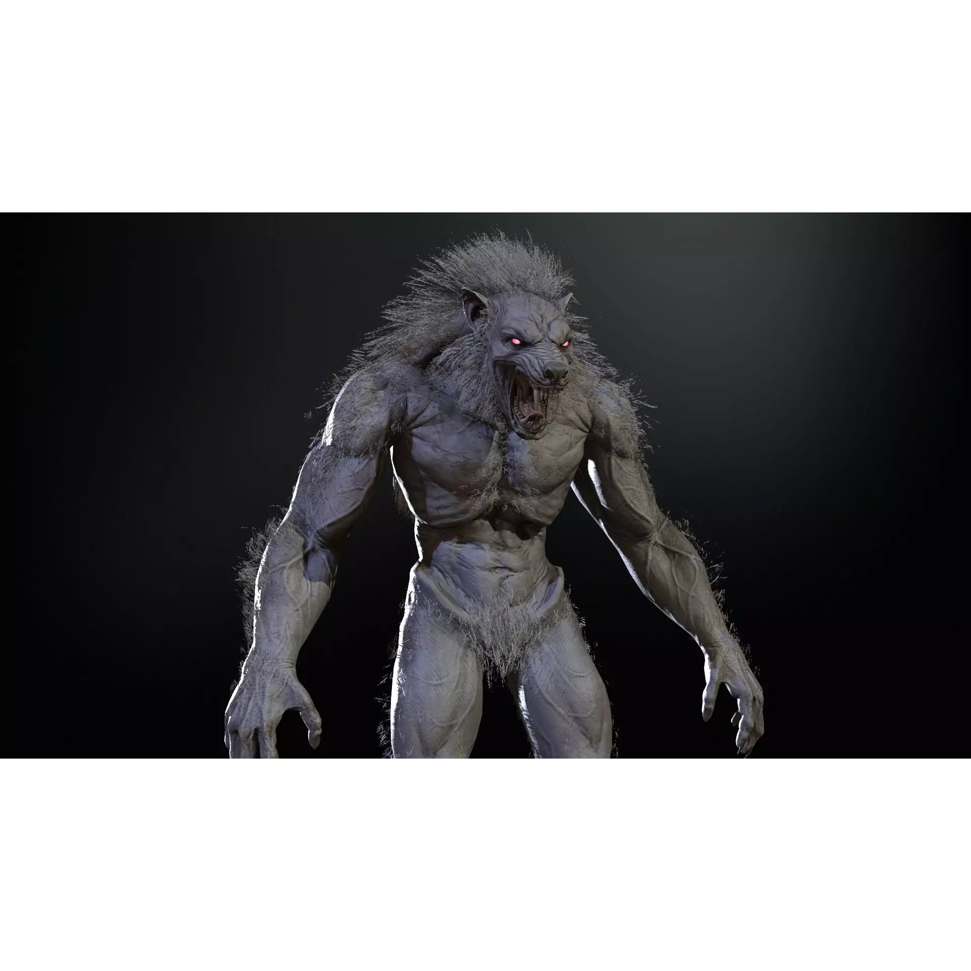 Werewolf Remaster - Low-Poly Game-Ready 3D Model - View 17