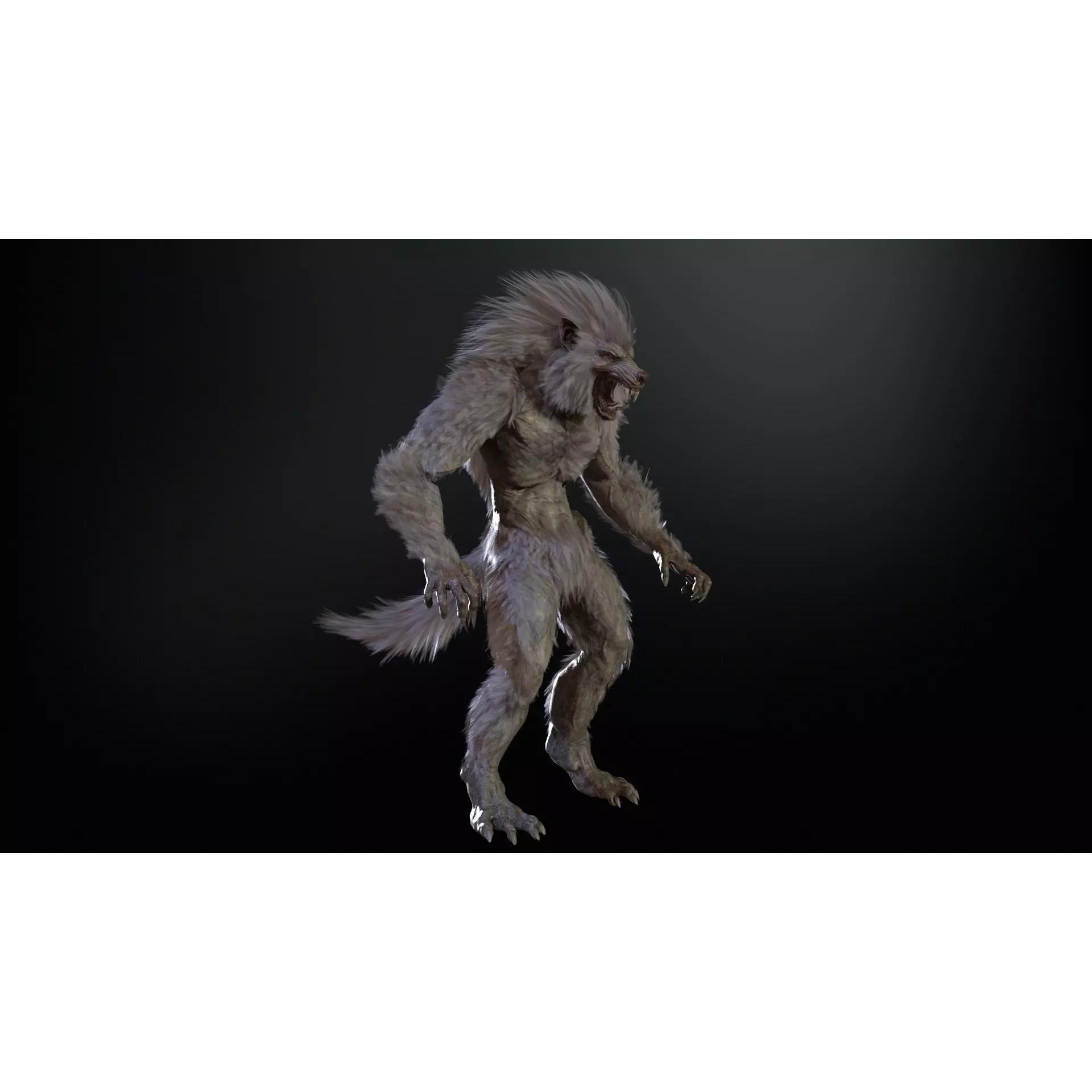 Werewolf Remaster - Low-Poly Game-Ready 3D Model - View 18