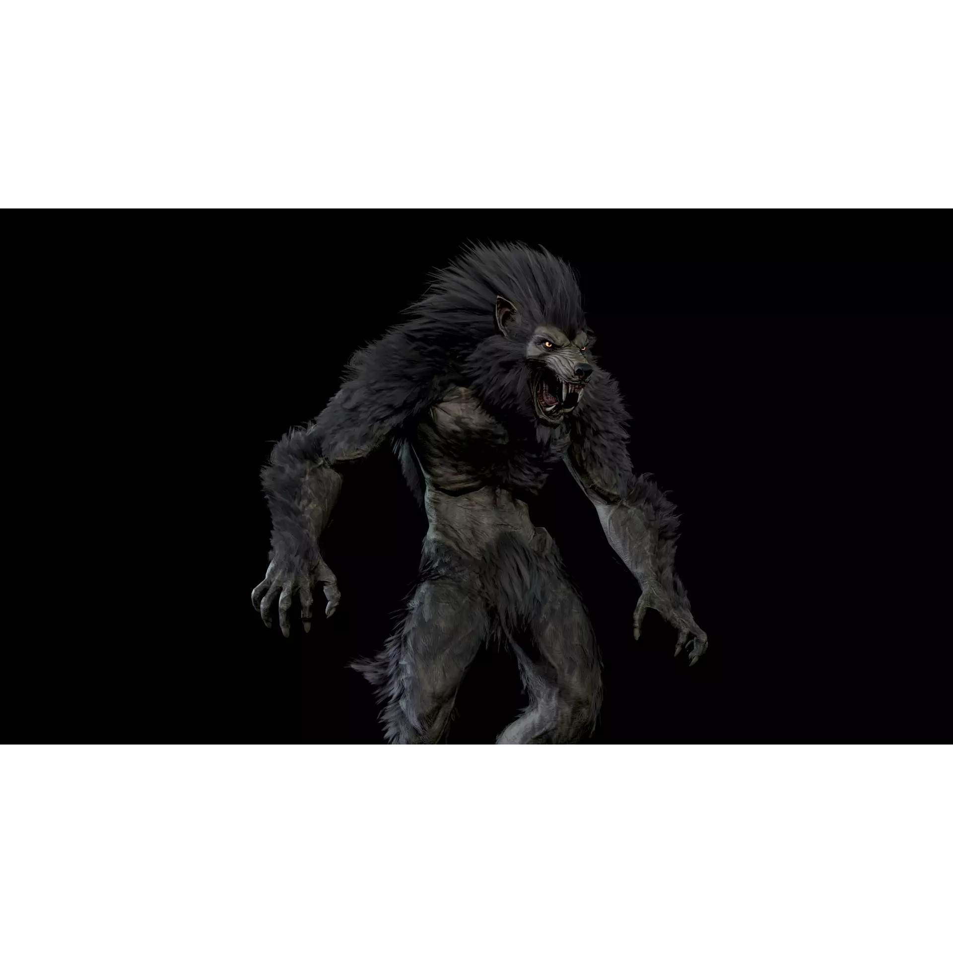 Werewolf Remaster - Low-Poly Game-Ready 3D Model - View 22