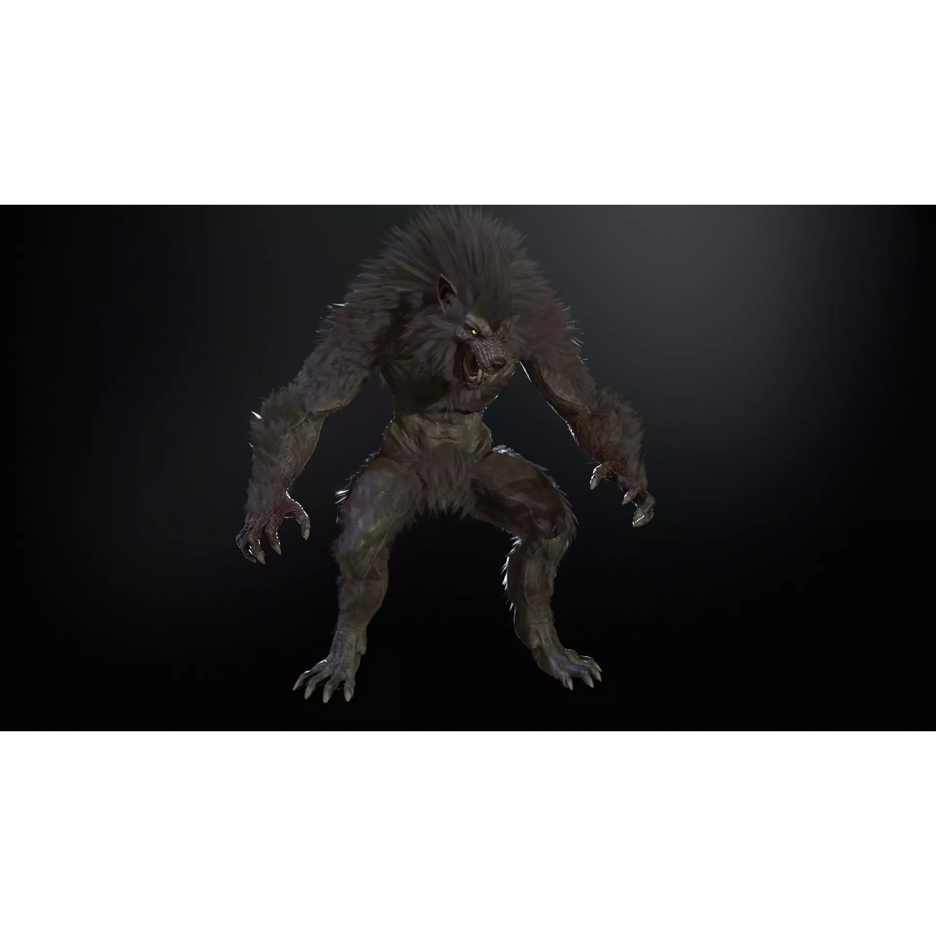 Werewolf Remaster - Low-Poly Game-Ready 3D Model - View 23