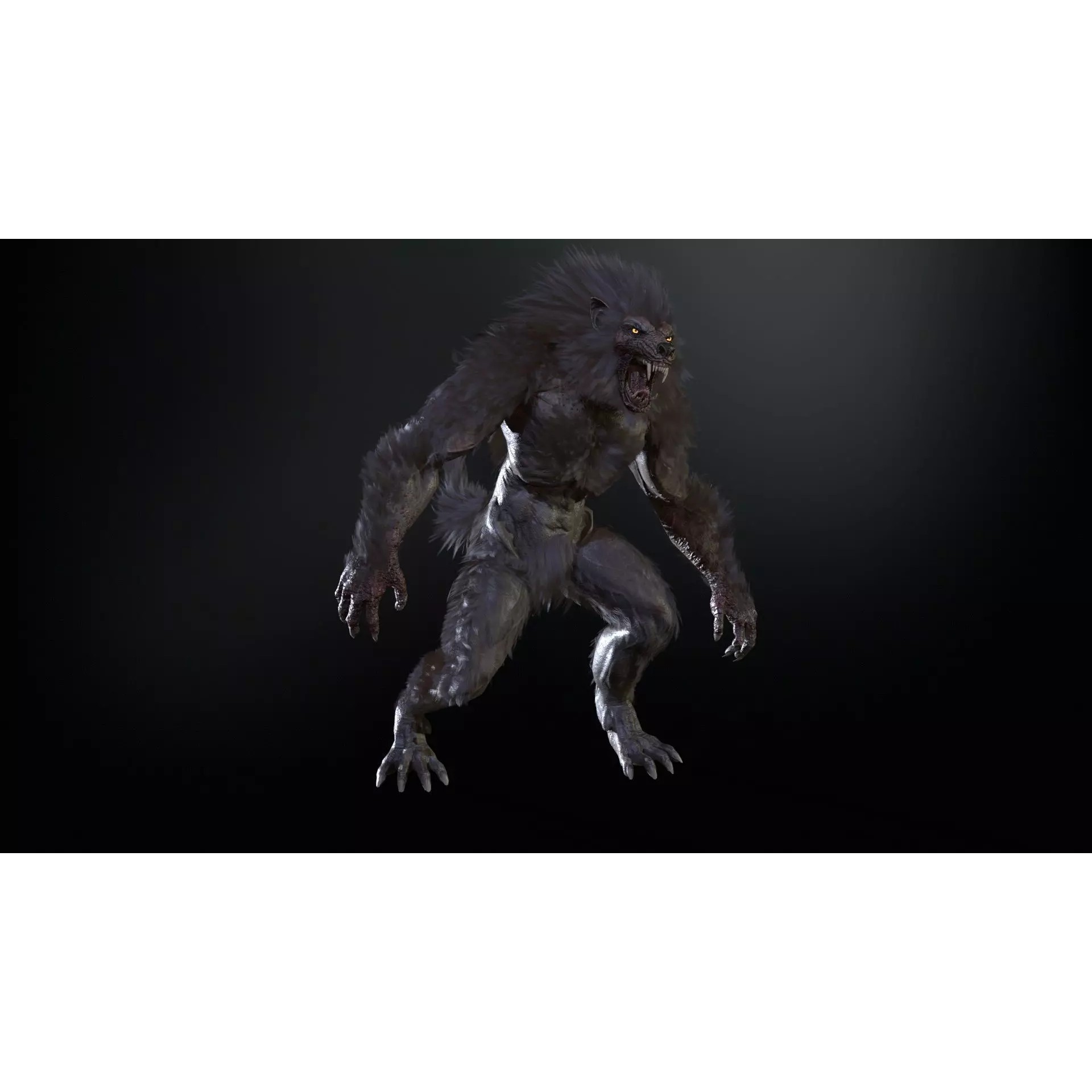 Werewolf Remaster - Low-Poly Game-Ready 3D Model - View 24