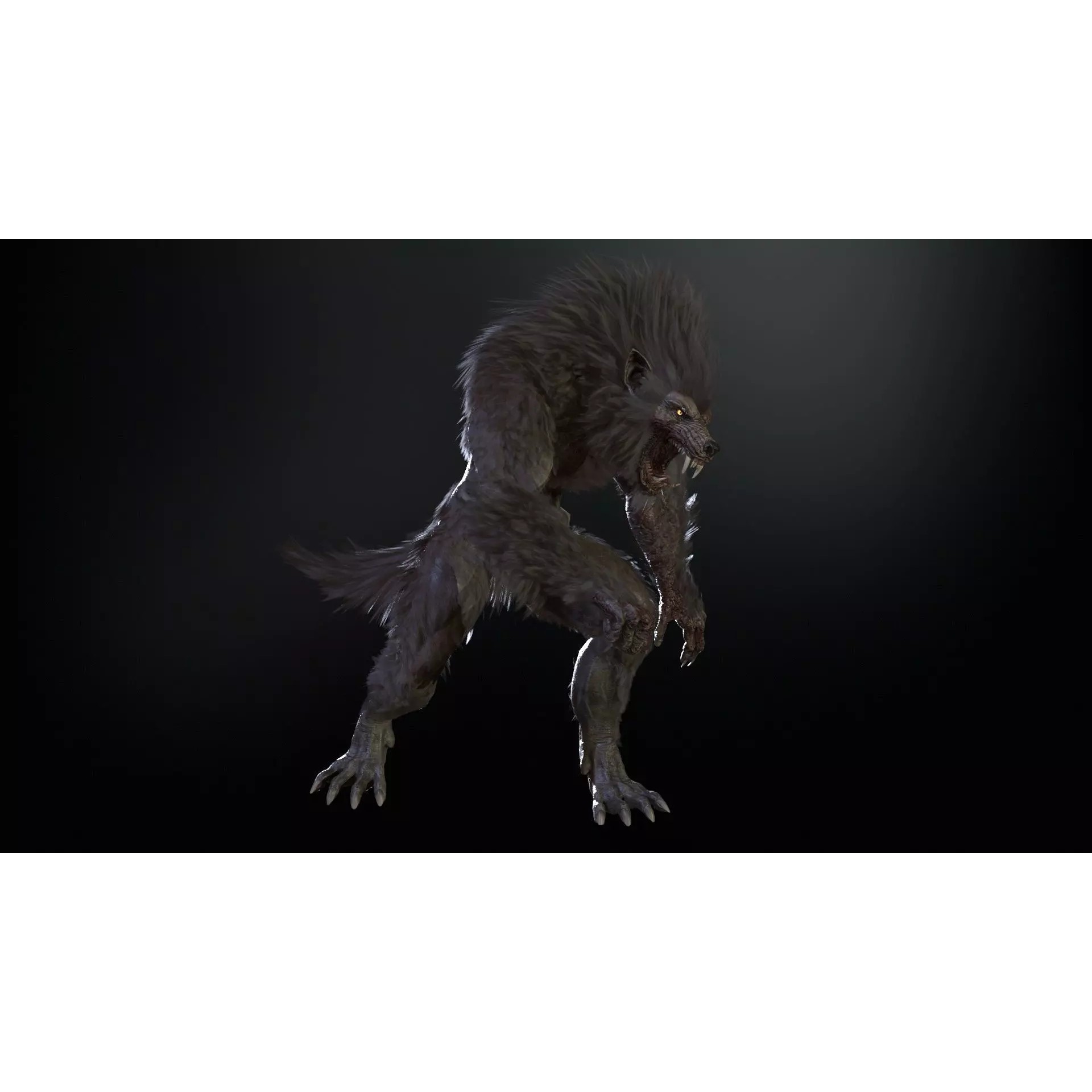 Werewolf Remaster - Low-Poly Game-Ready 3D Model - View 26