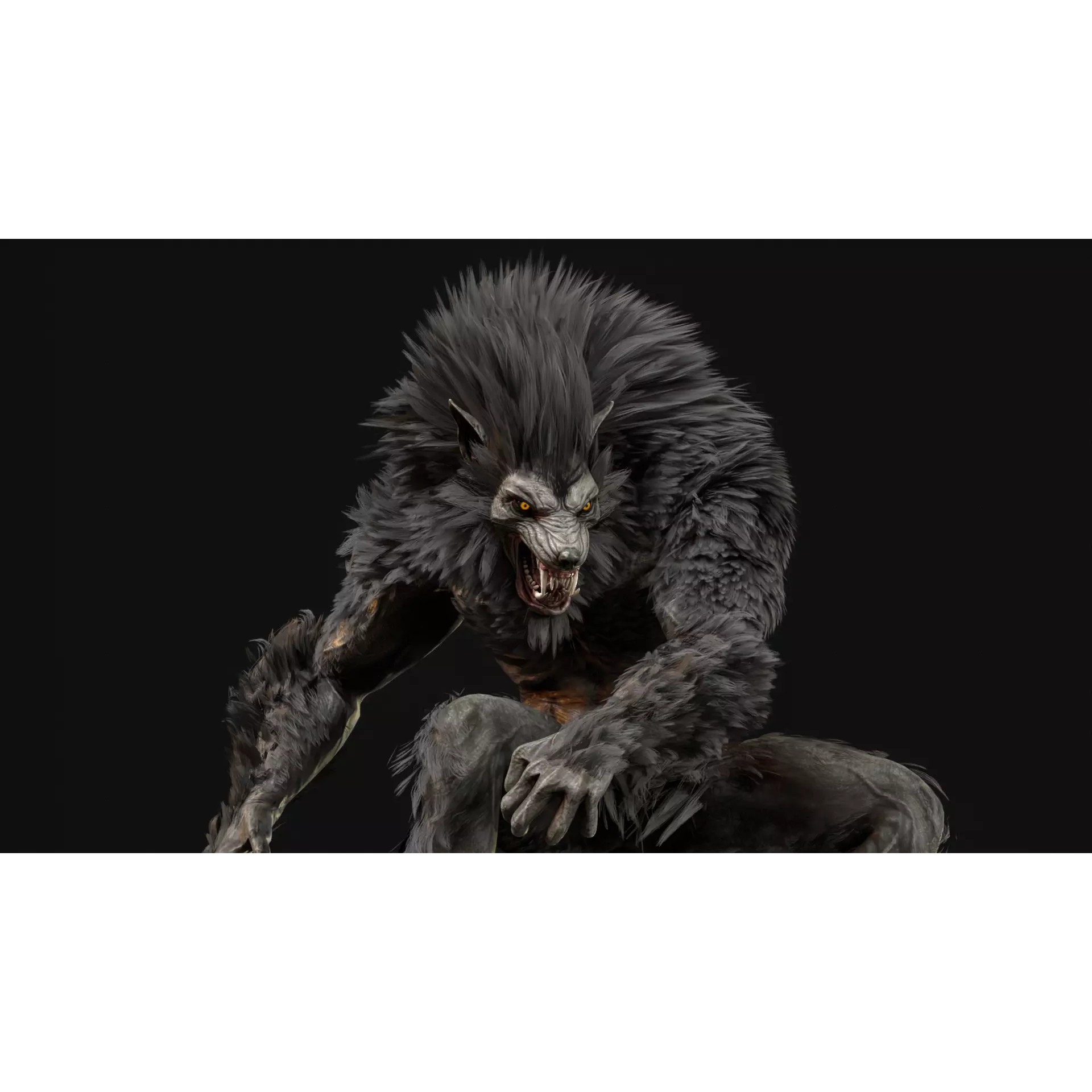 Werewolf Remaster - Low-Poly Game-Ready 3D Model - View 3