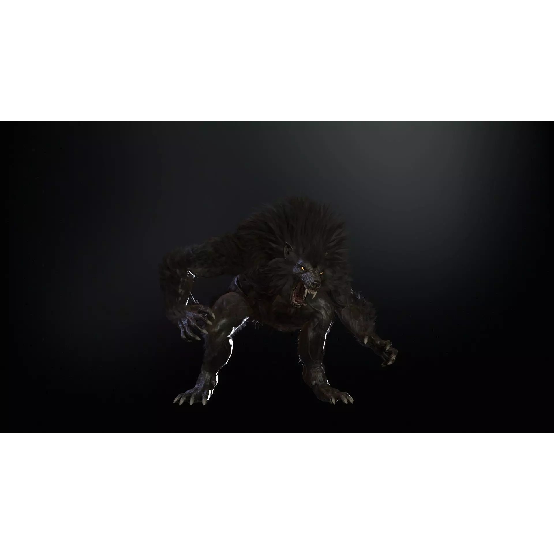 Werewolf Remaster - Low-Poly Game-Ready 3D Model - View 30