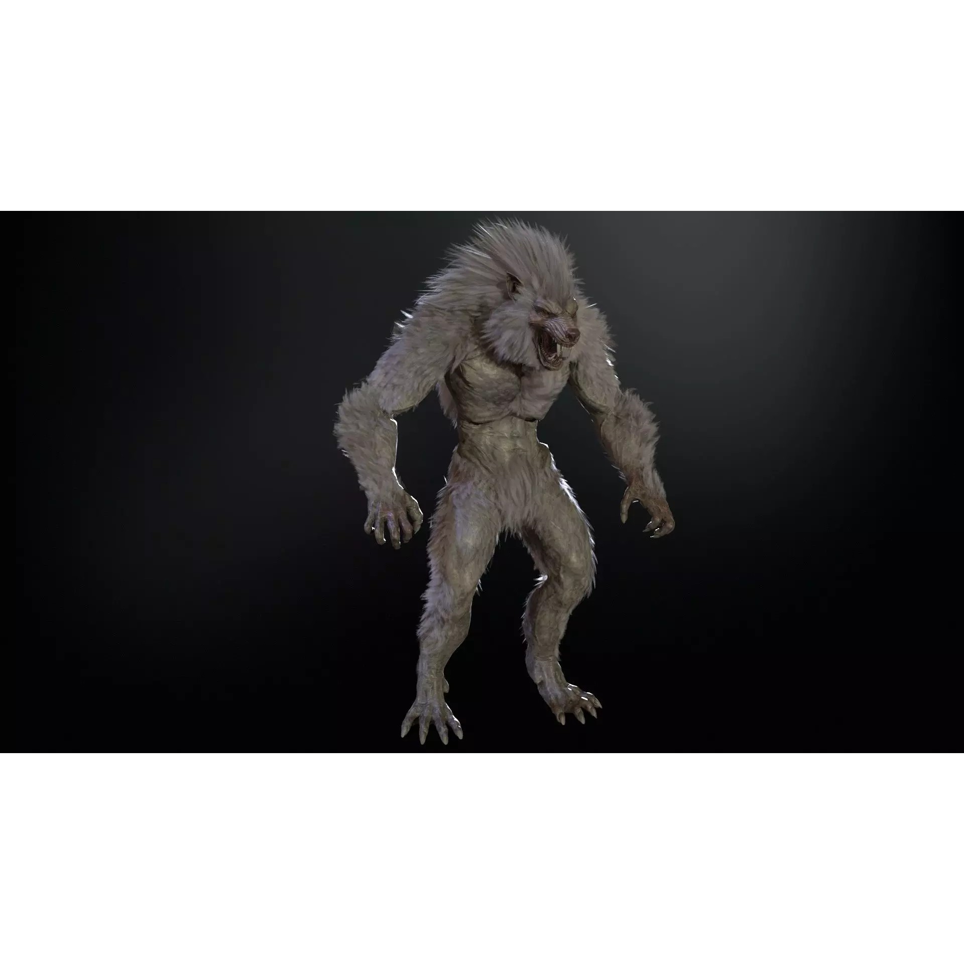Werewolf Remaster - Low-Poly Game-Ready 3D Model - View 35
