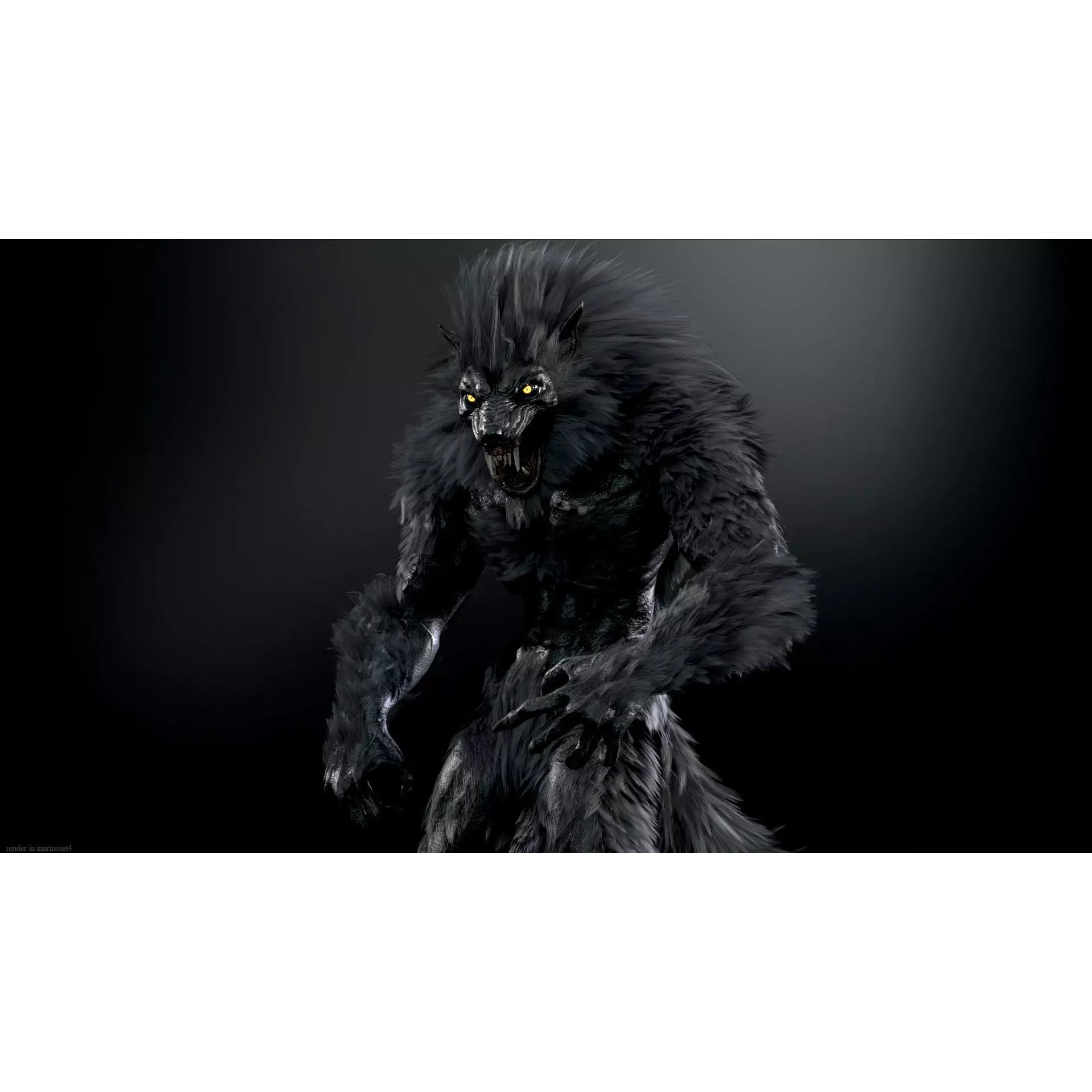 Werewolf Remaster - Low-Poly Game-Ready 3D Model - View 4