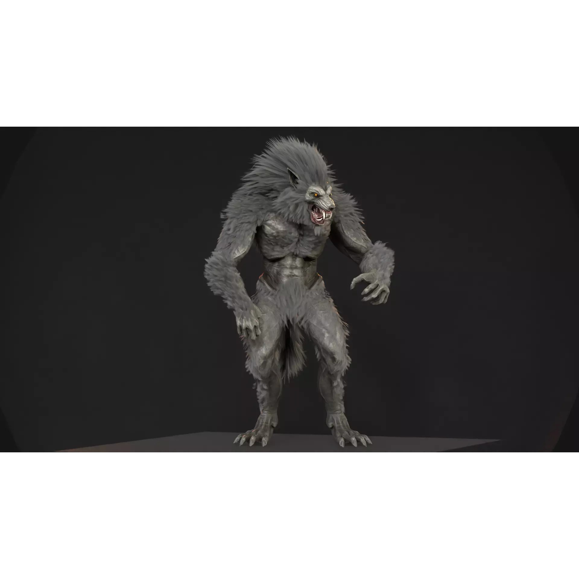Werewolf Remaster - Low-Poly Game-Ready 3D Model - View 48