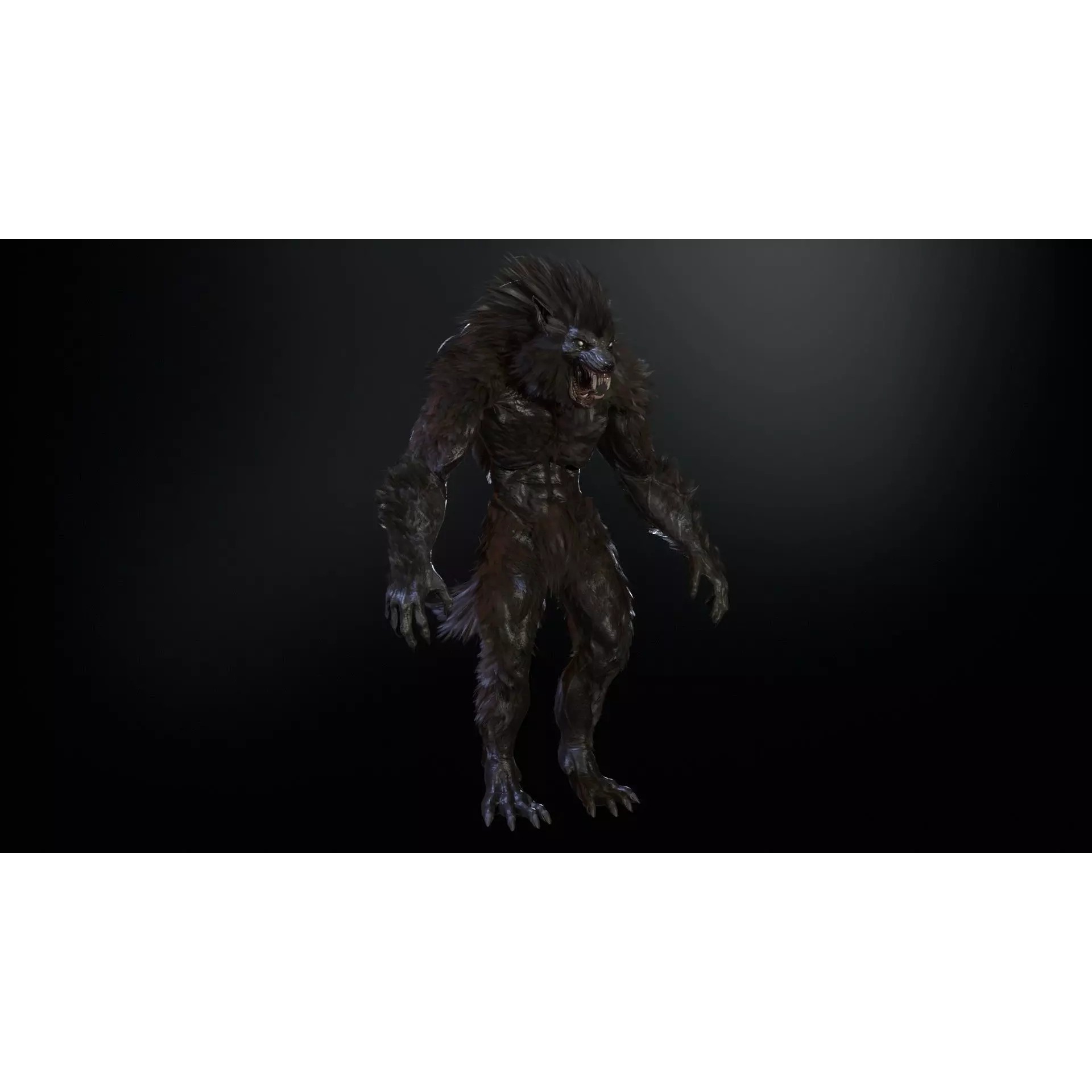 Werewolf Remaster - Low-Poly Game-Ready 3D Model - View 8