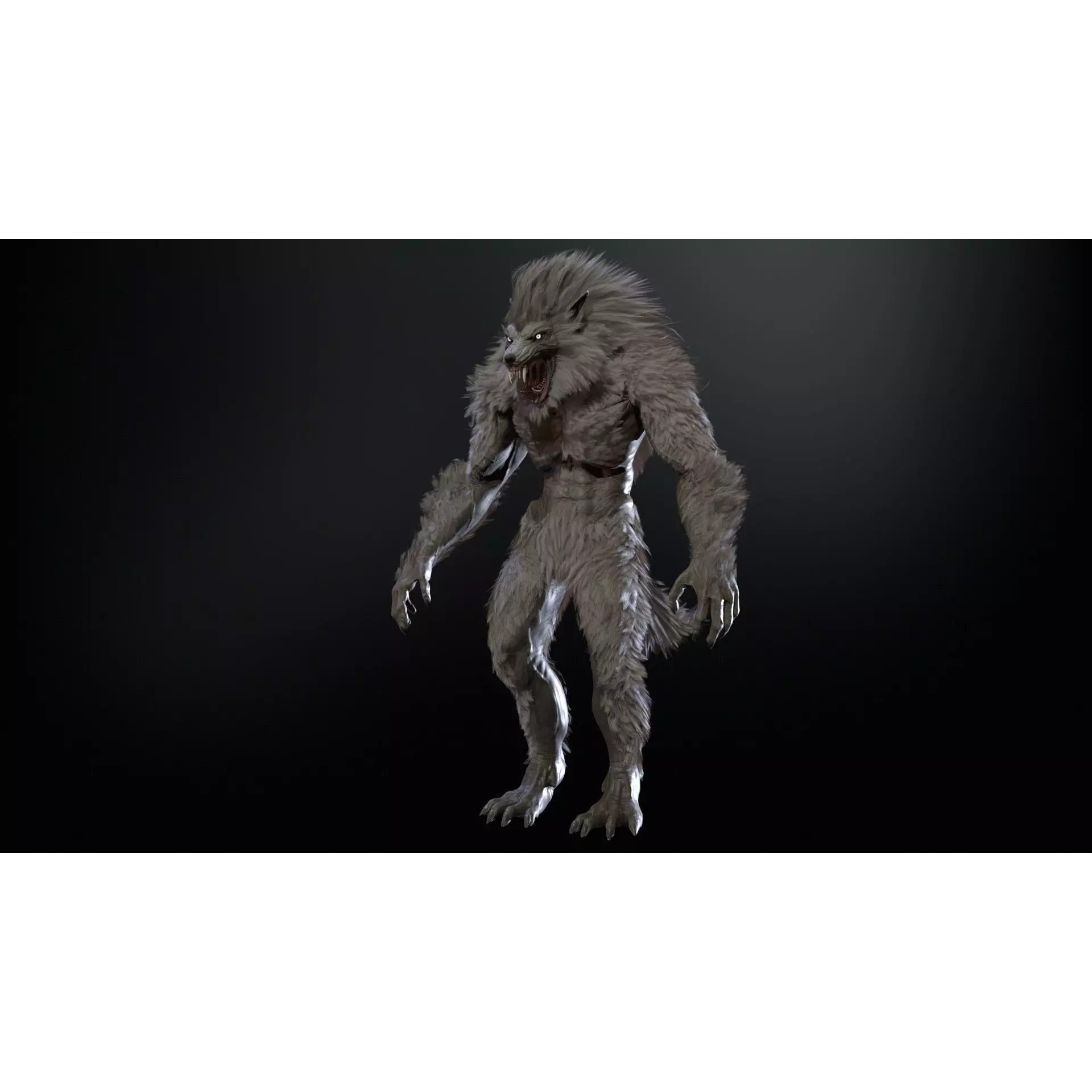 Werewolf Remaster - Low-Poly Game-Ready 3D Model - View 9