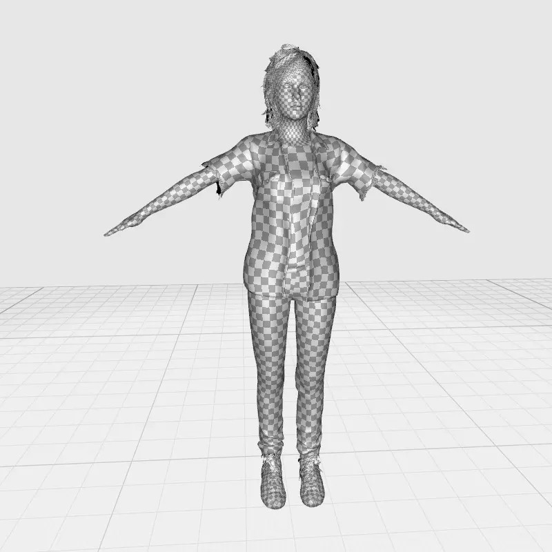 Ellie Survivor 3D Model – Low Poly Rigged Character for Animation