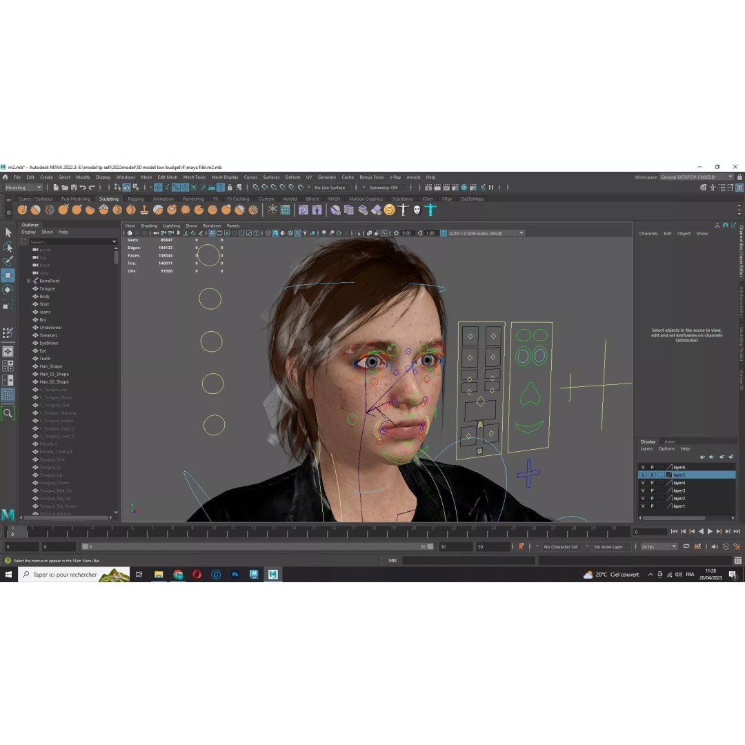 Ellie Survivor 3D Model – Low Poly Rigged Character for Animation - View 20