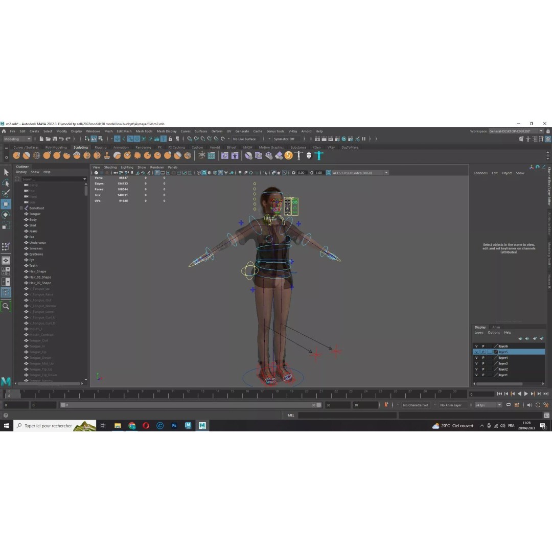 Ellie Survivor 3D Model – Low Poly Rigged Character for Animation - View 21