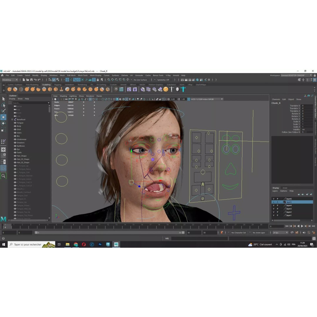 Ellie Survivor 3D Model – Low Poly Rigged Character for Animation - View 22