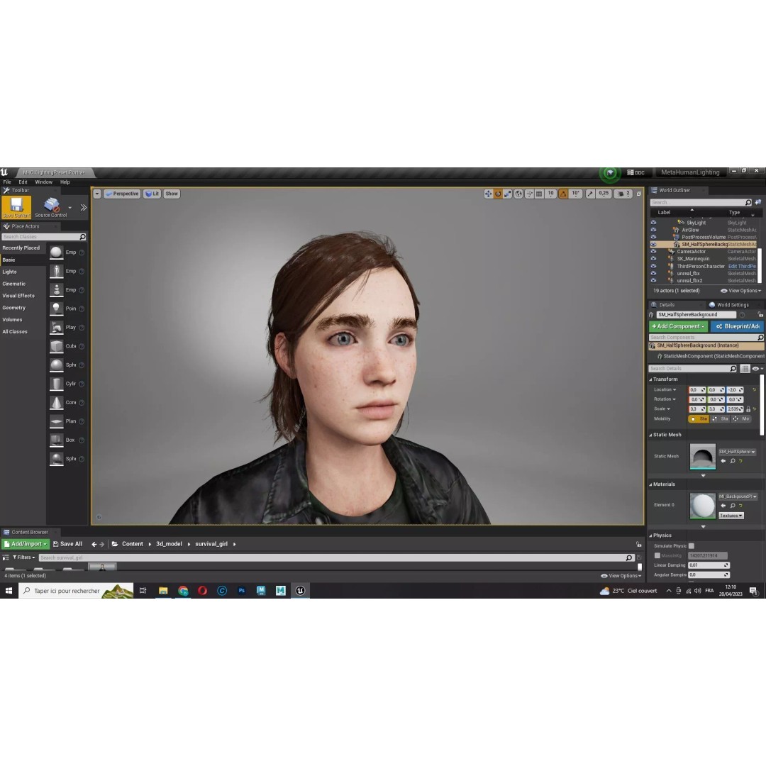 Ellie Survivor 3D Model – Low Poly Rigged Character for Animation - View 26
