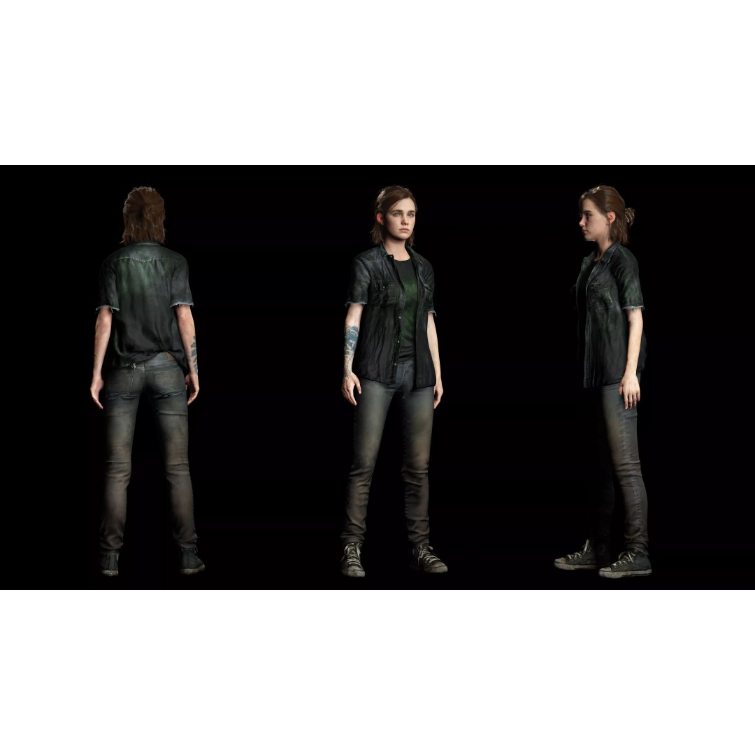 Ellie Survivor 3D Model – Low Poly Rigged Character for Animation - View 4