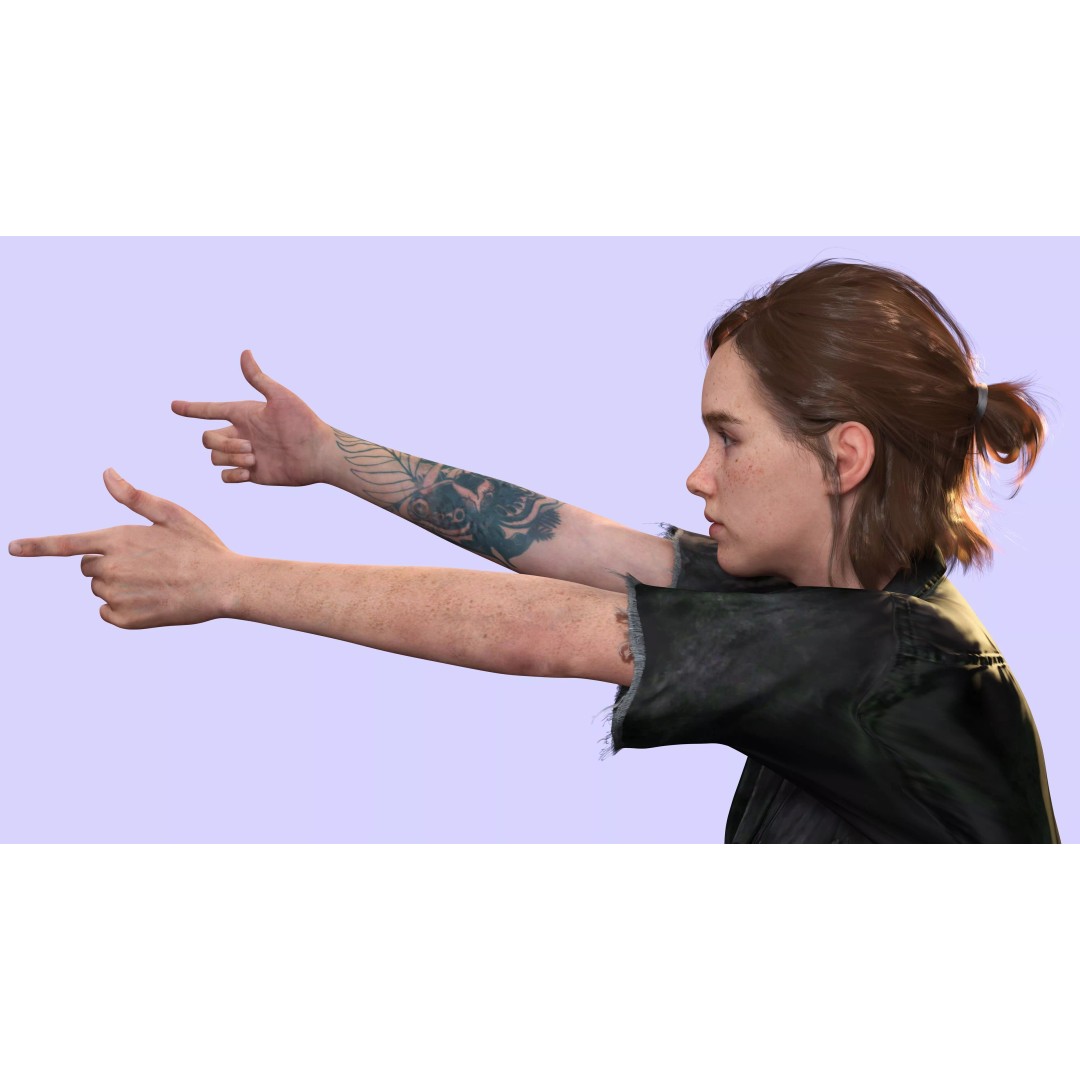 Ellie Survivor 3D Model – Low Poly Rigged Character for Animation - View 8