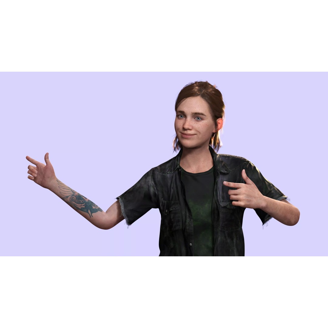 Ellie Survivor 3D Model – Low Poly Rigged Character for Animation - View 9