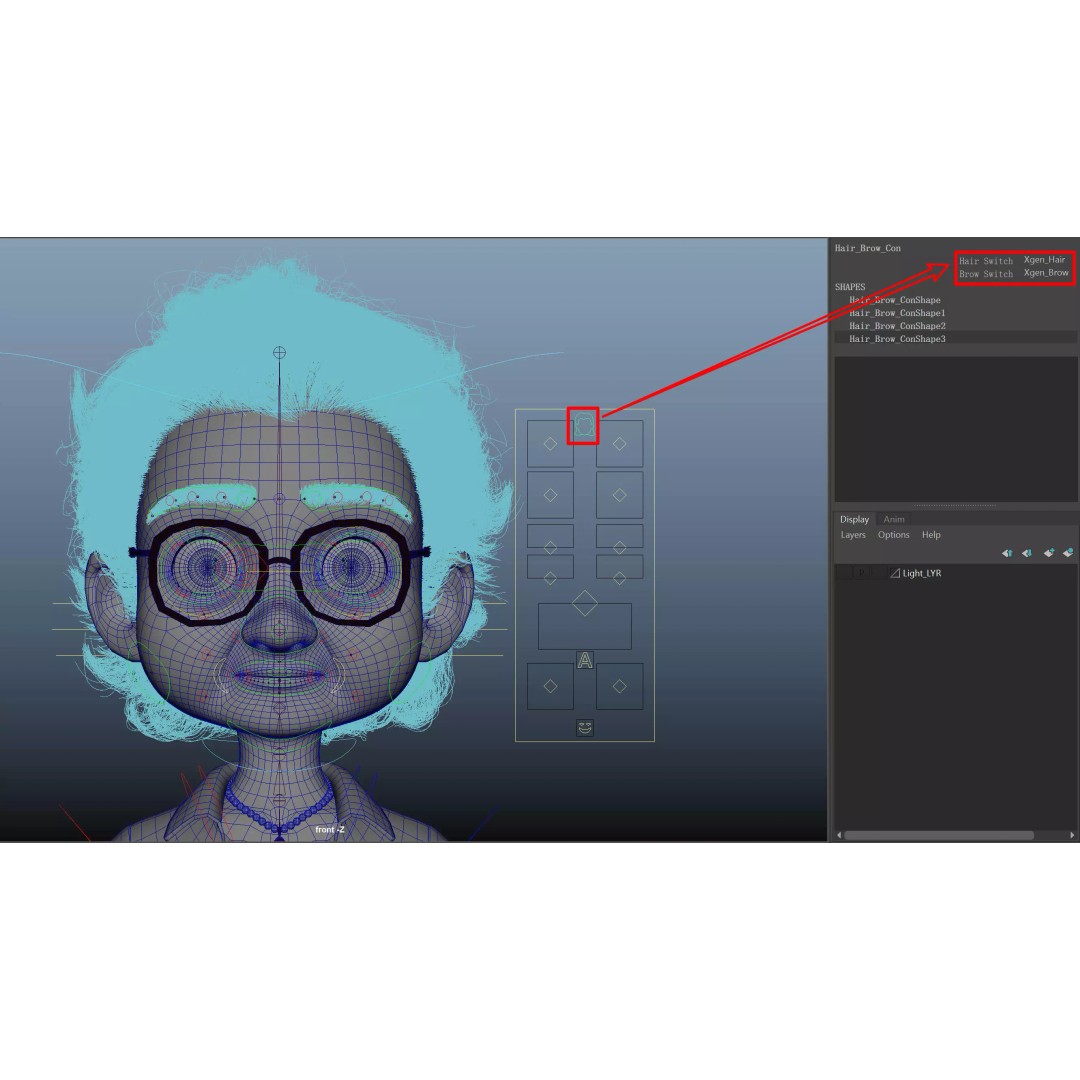 Cartoon Old Woman 3D Model – Rigged Character with PBR Textures, FBX