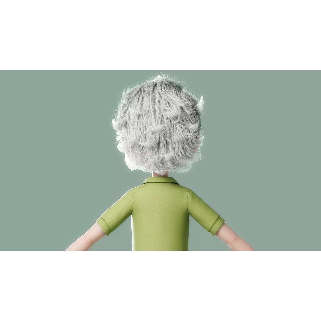 Cartoon Old Woman 3D Model – Rigged Character with PBR Textures, FBX - View 11