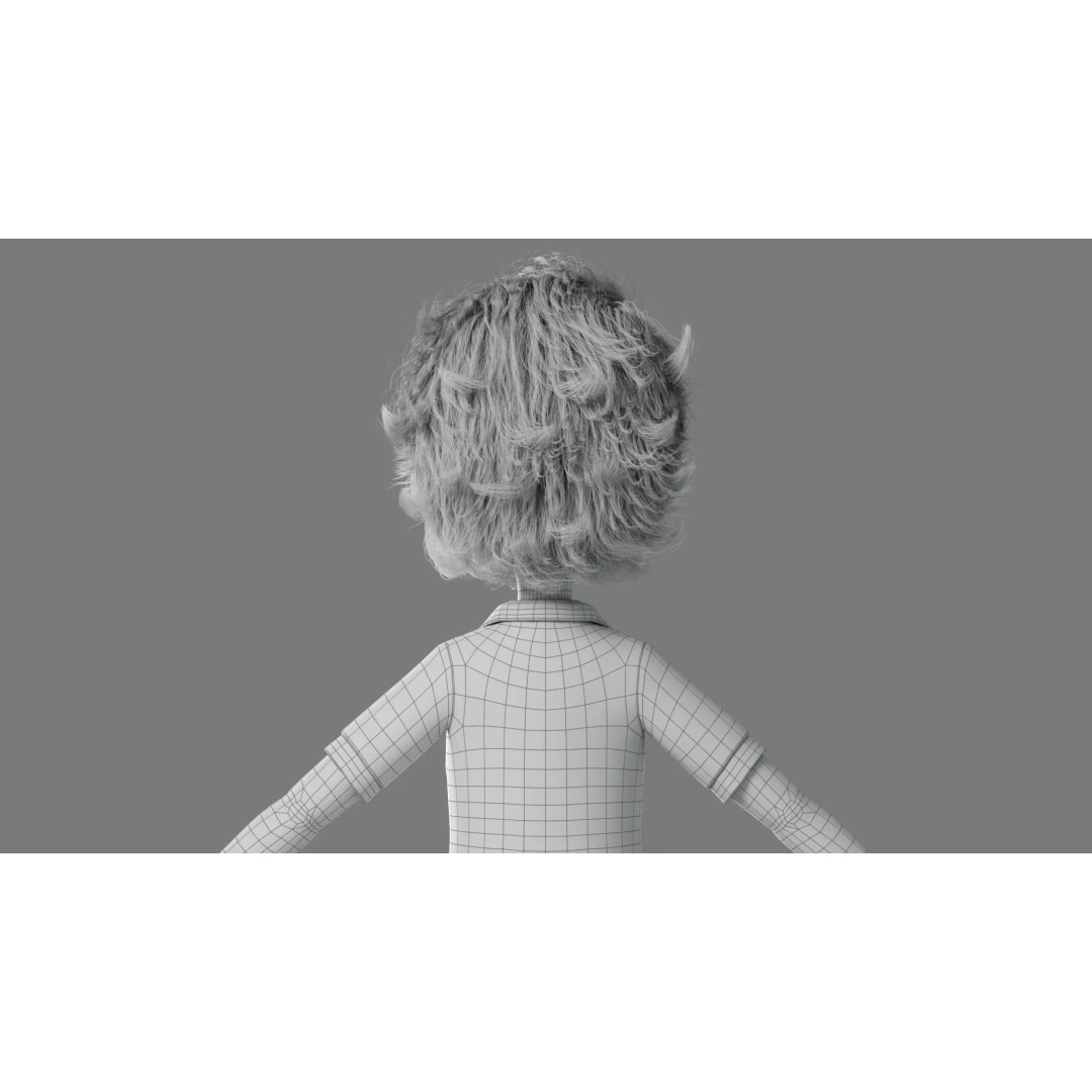Cartoon Old Woman 3D Model – Rigged Character with PBR Textures, FBX - View 31