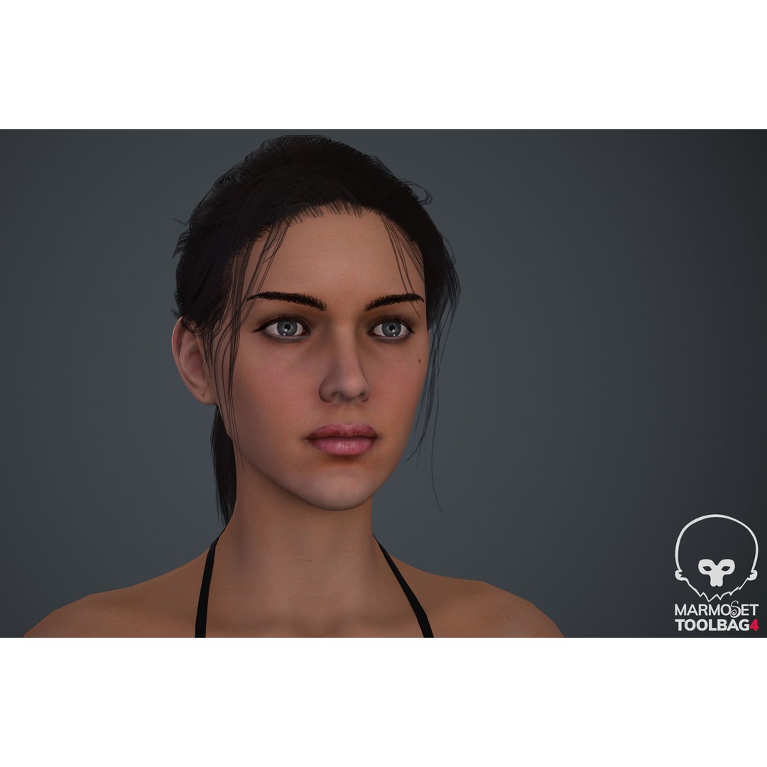 Female Base 3D Model – Low Poly Rigged Character for Animation - View 13