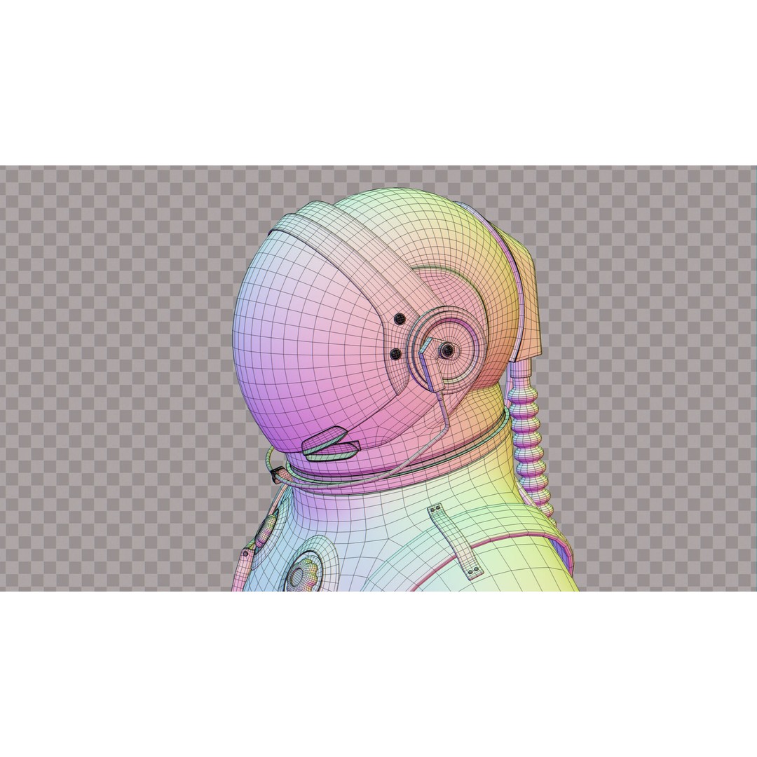 Astronaut Space Suit 3D Model – Low Poly Rigged PBR Character Asset - View 10