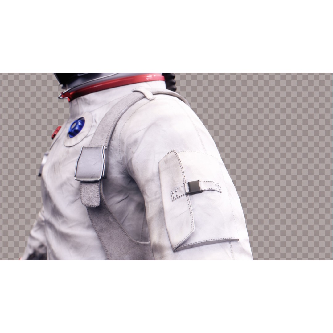 Astronaut Space Suit 3D Model – Low Poly Rigged PBR Character Asset - View 11