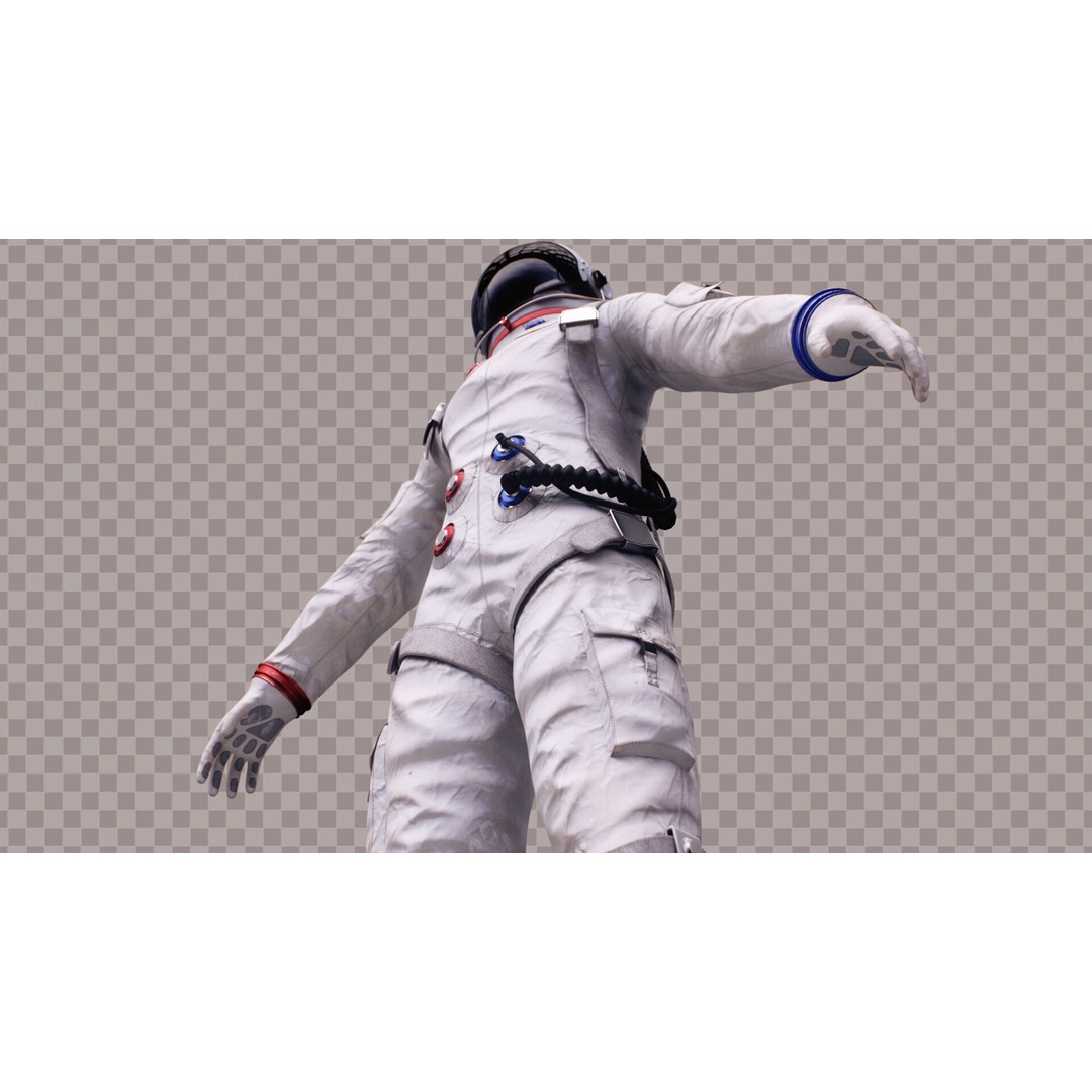 Astronaut Space Suit 3D Model – Low Poly Rigged PBR Character Asset - View 17