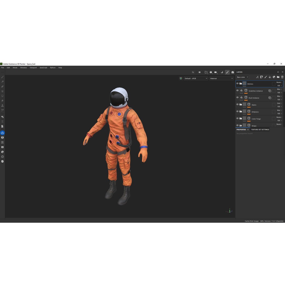 Astronaut Space Suit 3D Model – Low Poly Rigged PBR Character Asset - View 25