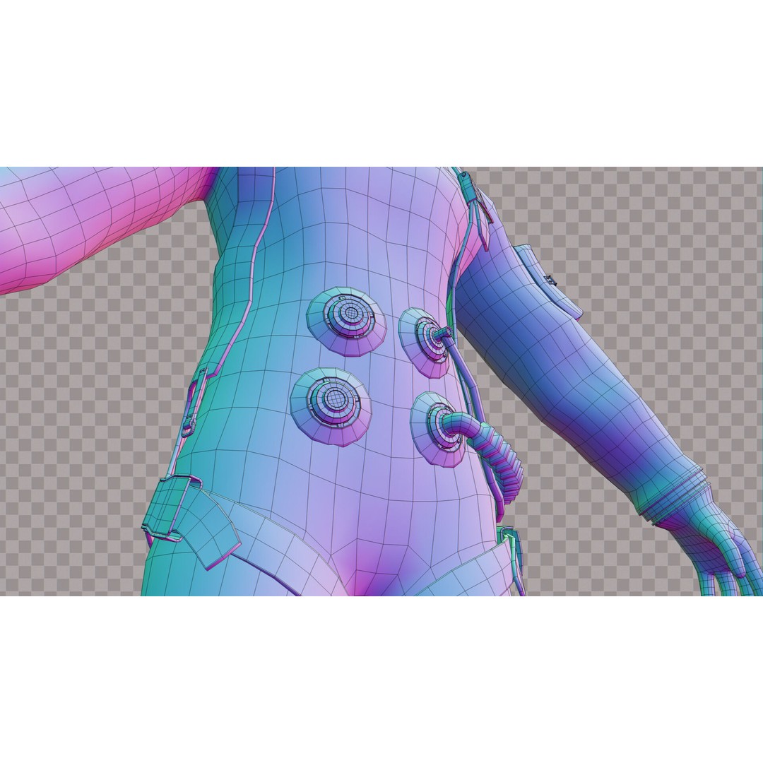 Astronaut Space Suit 3D Model – Low Poly Rigged PBR Character Asset - View 6