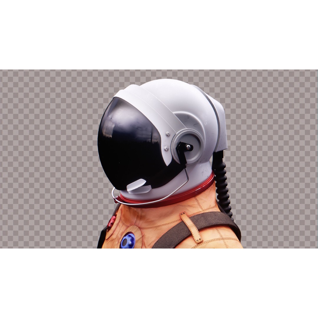 Astronaut Space Suit 3D Model – Low Poly Rigged PBR Character Asset - View 9