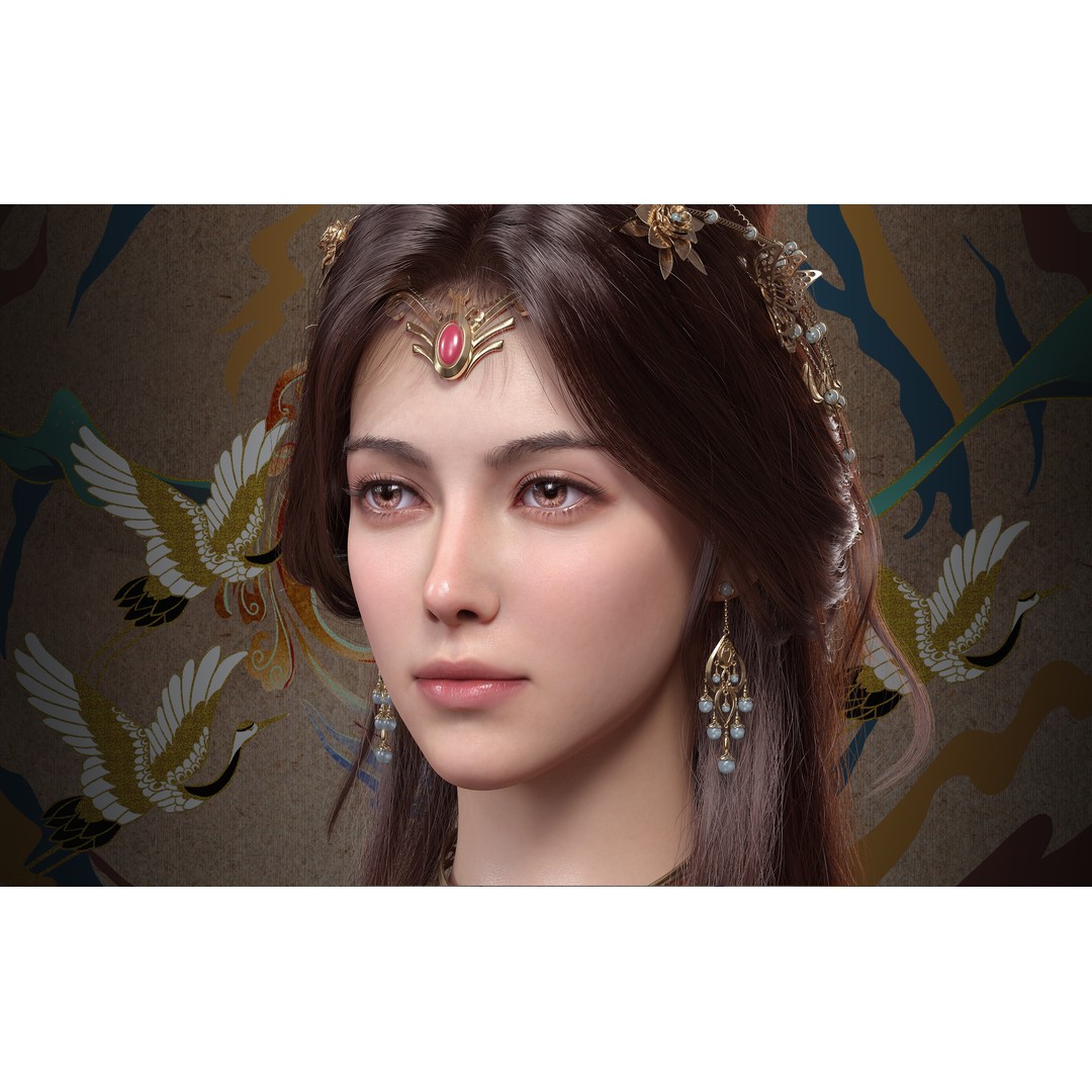 Chinese Girl 3D Model – High Poly Character with 8K PBR Textures - View 11