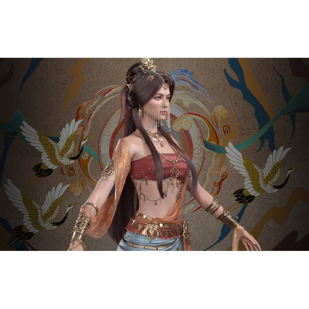 Chinese Girl 3D Model – High Poly Character with 8K PBR Textures - View 16